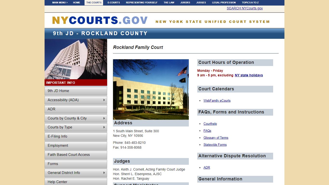 Rockland Family Court | NYCOURTS.GOV - Judiciary of New York