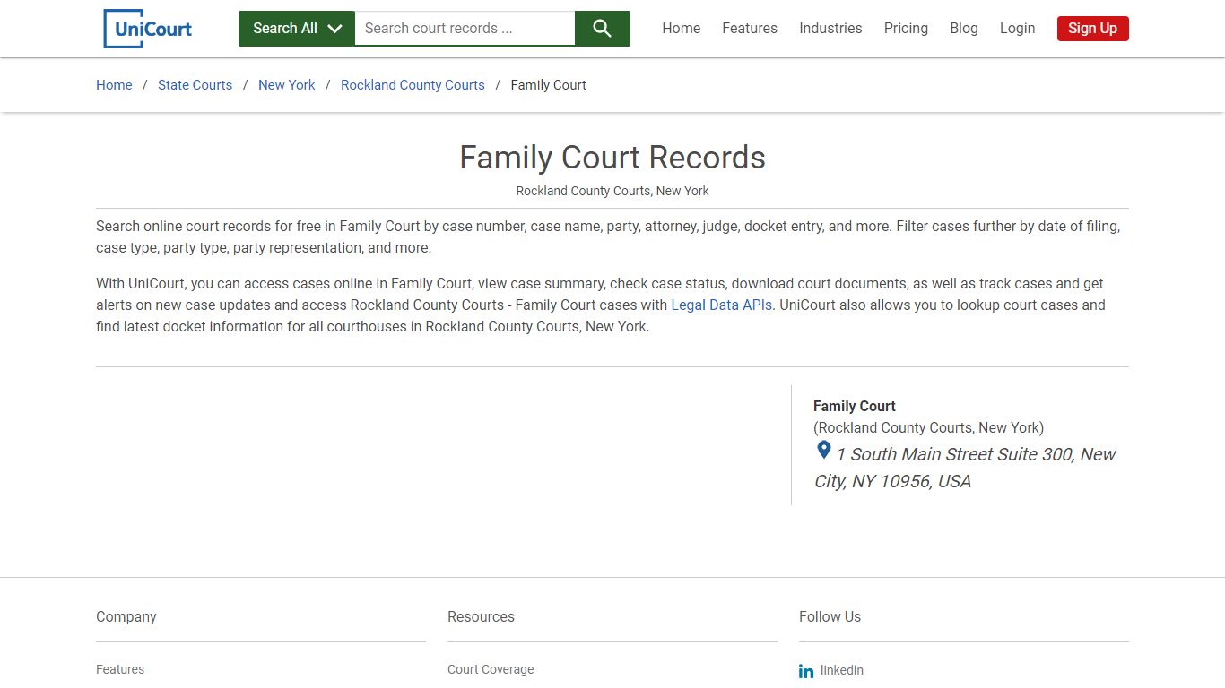 Family Court Records | Rockland | UniCourt